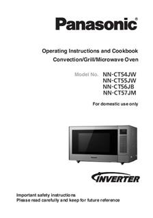 Panasonic NN CT55JW manual. Camera Instructions.